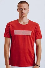 Red men's T-shirt Dstreet with print