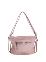 Light purple 2-in-1 eco-leather backpack bag