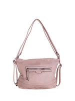 Light purple 2-in-1 eco-leather backpack bag