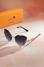 Polo Air Crystal Cut Glass Cat Eye Sunglasses Black Color