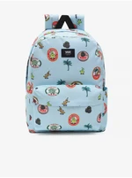 Light blue mens patterned backpack VANS MN OLD SKOOL IIII BACKPACK - Men