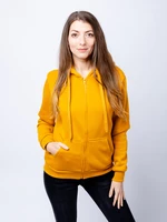 Women's hoodie GLANO - mustard