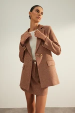 Trendyol Brown Premium Quality Regular Regular Fit Lined Cachet Fabric Woven Blazer Jacket Trendyol Brown Premium Quality Regular Regular Fit Lined Cachet Fabric Woven Blazer Jacket