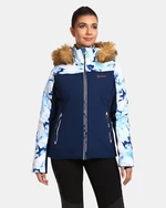 Women's ski jacket with integrated heating Kilpi LENA-W Dark blue