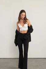 VATKALI Satin Crop Top Ecru