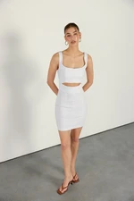 VATKALI Window Detailed Mini Dress White