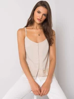 Beige top with buttons