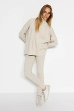 Trendyol Stone Wide fit Turtleneck Knitwear Top-Upper Set