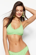 Trendyol Green Bralette Bikini Top With Frills