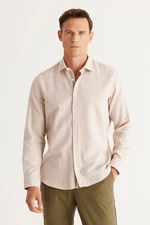 ALTINYILDIZ CLASSICS Men's Beige Slim Fit Slim Fit Classic Collar 100% Cotton Dobby Shirt. ALTINYILDIZ CLASSICS Men's Beige Slim Fit Slim Fit Classic Collar 100% Cotton Dobby Shirt.