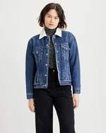 Levi's® Ex-Boyfriend Sherpa Trucker Bunda Modrá