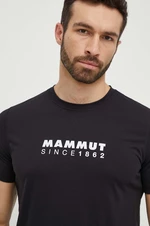 Športové tričko Mammut Mammut Core čierna farba, s potlačou