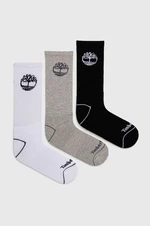 Ponožky Timberland 3-pak čierna farba, TB0A2PTZM051