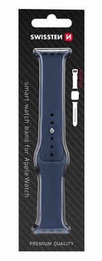 Silikonové pouzdro Swissten pro Apple Watch 42-44 mm, modrá