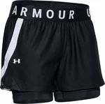Under Armour Women's UA Play Up 2-in-1 Shorts Black/White L Pantaloni fitness