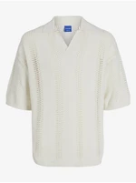 Men's Cream Polo Shirt Jack & Jones Wavy - Men's