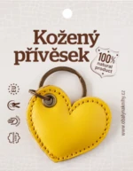 Klíčenka srdce žluté D49