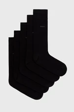 Ponožky BOSS (5-pack) pánské, černá barva, 50478221