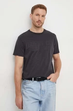Bavlněné tričko Guess šedá barva, s aplikací, M4RI02 I3Z14