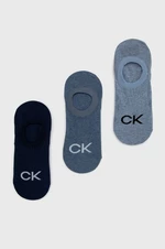 Ponožky Calvin Klein (3-pack) pánské, tmavomodrá barva