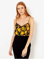 Blue-yellow flowered top CAMAIEU - Women