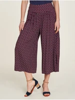 Red Women's Patterned Culottes Pants Tranquillo - Women