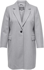 ONLY CARMAKOMA Dámský kabát CARNANCY 15295413 Light Grey Melange XL