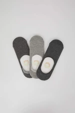 DEFACTO Men's Cotton 3-pack Ballet Socks