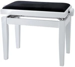 GEWA Piano Bench Deluxe White Matt Drevené alebo klasické klavírne stoličky