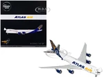 Boeing 747-8F Commercial Aircraft "Atlas Air - Apex Logistics" White with Blue Tail "Gemini 200 - Interactive" Series 1/200 Diecast Model Airplane by