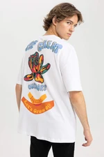 DEFACTO Comfort Fit Crew Neck Printed T-Shirt