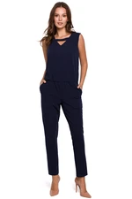 Makover Woman's Jumpsuit K009 Navy Blue