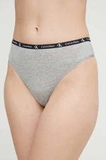 Tangá Calvin Klein Underwear 2-pak šedá farba, 000QD3990E