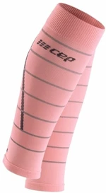 CEP WS401Z Compression Calf Sleeves Reflective Light Pink II Couvre-mollets pour les coureurs