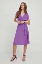 Šaty Lauren Ralph Lauren fialová barva, mini, 250868161