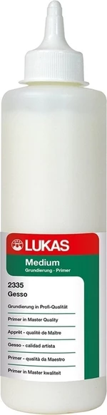 Lukas Acrylic Medium Plastic Bottle Gesso Primer White 500 ml Médium