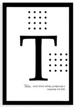 Plakát v rámu, Typografický plakát pro Tátu, 30x40 cm