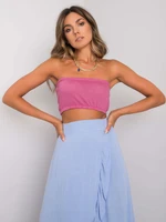 Dark pink Women's Striped Strapless Top Mollie