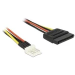 Napájecí kabel Delock 83918, [1x proudová SATA zástrčka 15pólová - 1x floppy zástrčka 4pólová], 15.00 cm, černá, červená, žlutá