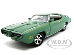 1969 Pontiac GTO Judge Green with Stripes 1/24 Diecast Model Car by Motormax