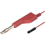 SKS Hirschmann MAL 4-0.64/100-0.25 merací kábel [lamelový zástrčka 4 mm - zásuvka 0,64 mm] 1.00 m červená 1 ks