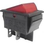 TRU COMPONENTS kolískový spínač TC-R13-69B-01 RD 250 V/AC 10 A 2x vyp/zap  s aretáciou 1 ks