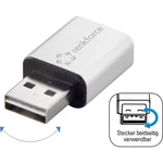 Renkforce USB 2.0 adaptér [1x USB 2.0 zástrčka A - 1x USB 2.0 zásuvka A]  obojstranne zapojiteľná zástrčka, hliníková zá