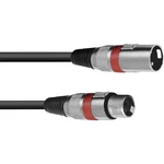 Omnitronic 3022052R XLR prepojovací kábel [1x XLR zástrčka 3pólová - 1x XLR zásuvka 3pólová] 7.50 m čierna