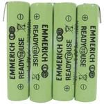 Emmerich ReadyToUse 4AAA-ZLF akupack - sada nabíjacích batérií 4x micro (AAA) spájkovacia špička v tvare Z Ni-MH 4.8 V 8