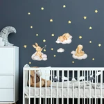 Detské samolepky na stenu Ambiance Rabbits Magic