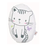 Detský vankúšik s prímesou bavlny Mike & Co. NEW YORK Pillow Toy Cute Cat, 30 x 22 cm