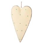Súprava 3 žltých kovových závesných dekorácií Dakls Dotty Heart