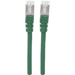 Intellinet 350686 RJ45 sieťové káble, prepojovacie káble CAT 6A S/FTP 30.00 m zelená fóliové tienenie, tienenie pletivom