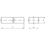 TOOLCRAFT 138537 ocel C45 + C  klinová oceľ (d x š) 1000 mm x 4 mm 4 mm 1 ks